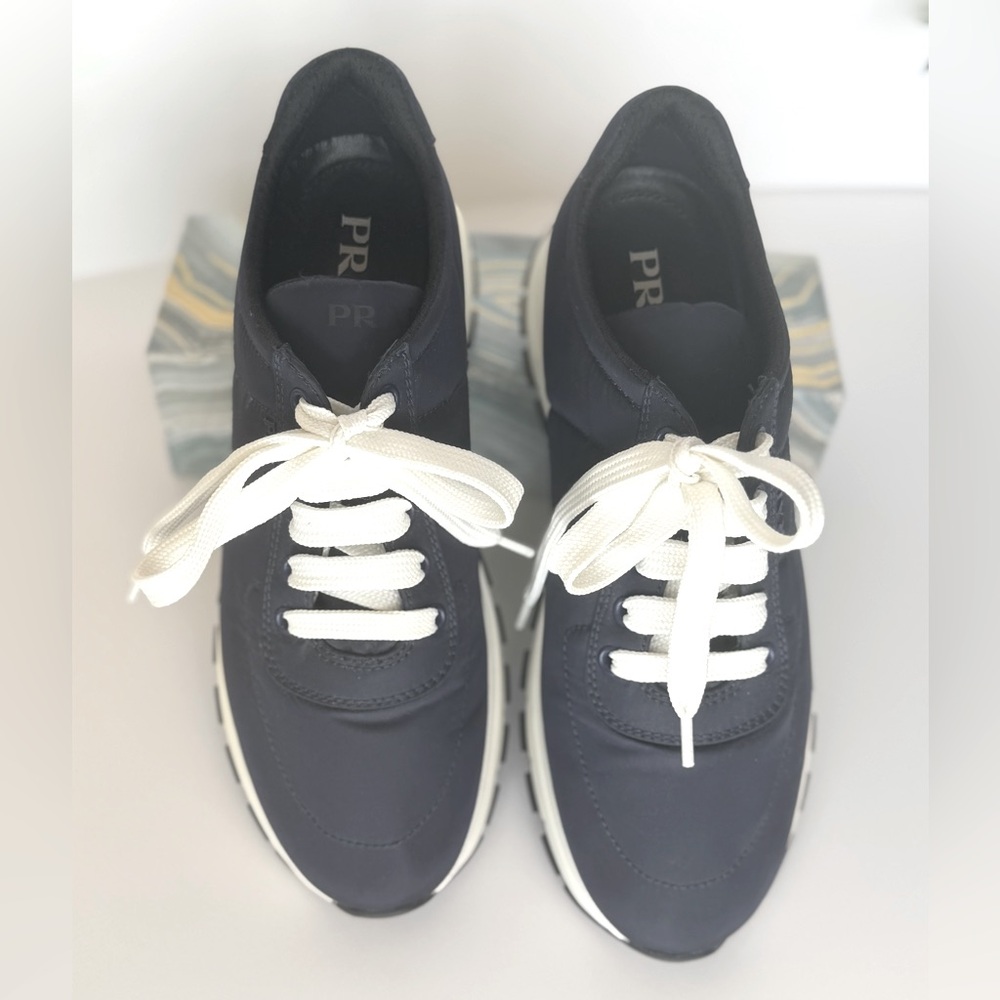 Prada Navy and White Women’s Sneakers
